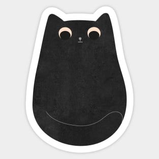 Funny black cat Sticker